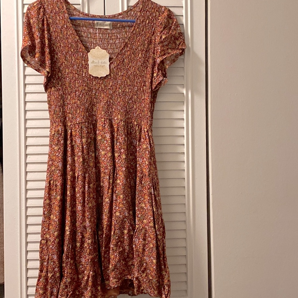 Altar’d State Burgundy Flower Dress